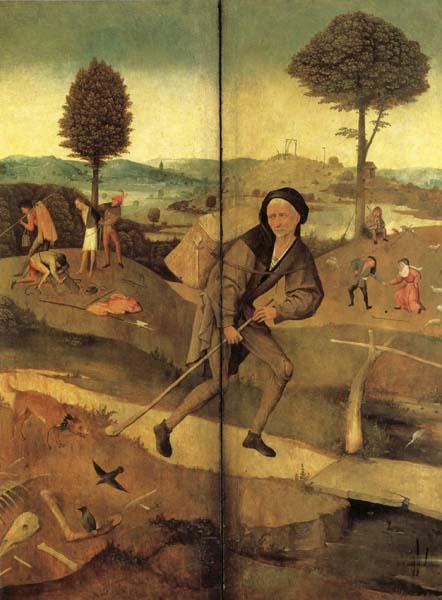 BOSCH, Hieronymus The Hay Wain(exeterior wings,closed) Sweden oil painting art